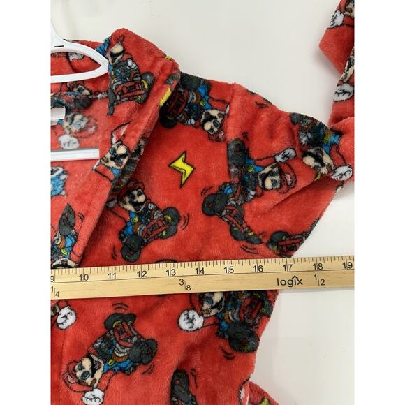 Super Mario Kart Childrens Bath Robe Size 8 Red Character Fleece Sleepwear - Picture 9 of 12